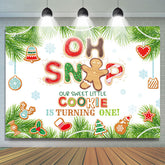 Lofaris Oh Snop Little Cookie Is Turinging One Birthday Backdrop